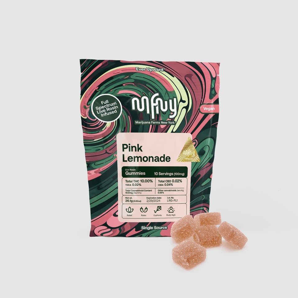 Pink Lemonade Live Rosin Gummies • 10 Pack - MFNY - EDIBLES - Rockland County Weed Delivery | Treehouse Cannabis
