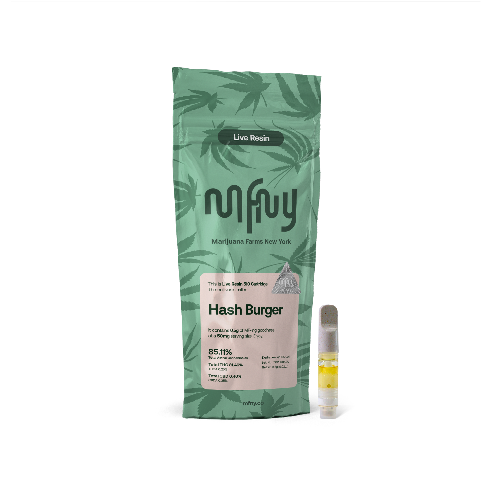 Hash Burger | Live Resin 510 Cart (.5g) - MFNY - VAPORIZERS - Rockland County Weed Delivery | Treehouse Cannabis