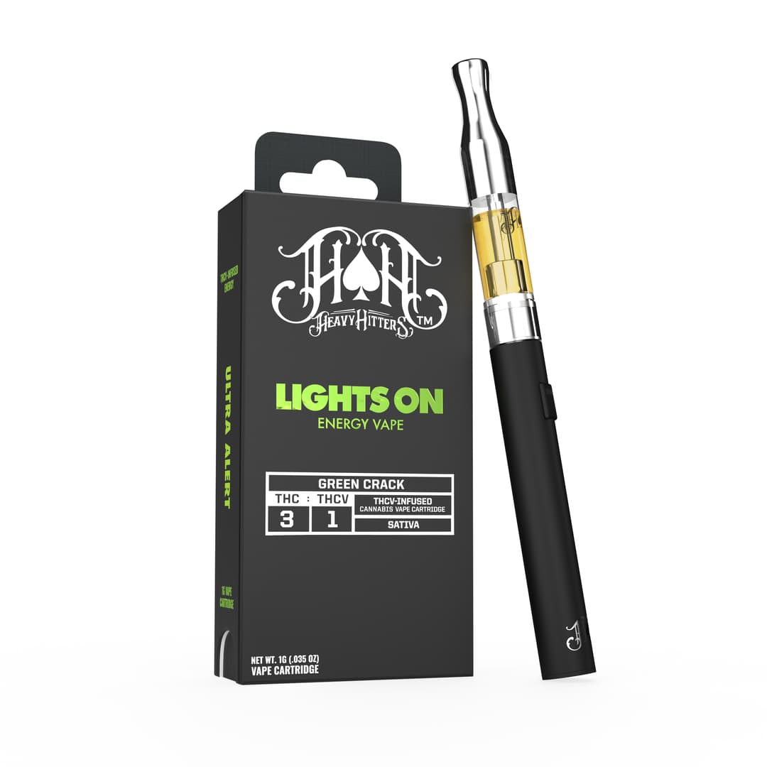 Green Crack •"Lights On" THCV Energy • Cartridge • 1g - Heavy Hitters | Treehouse Cannabis