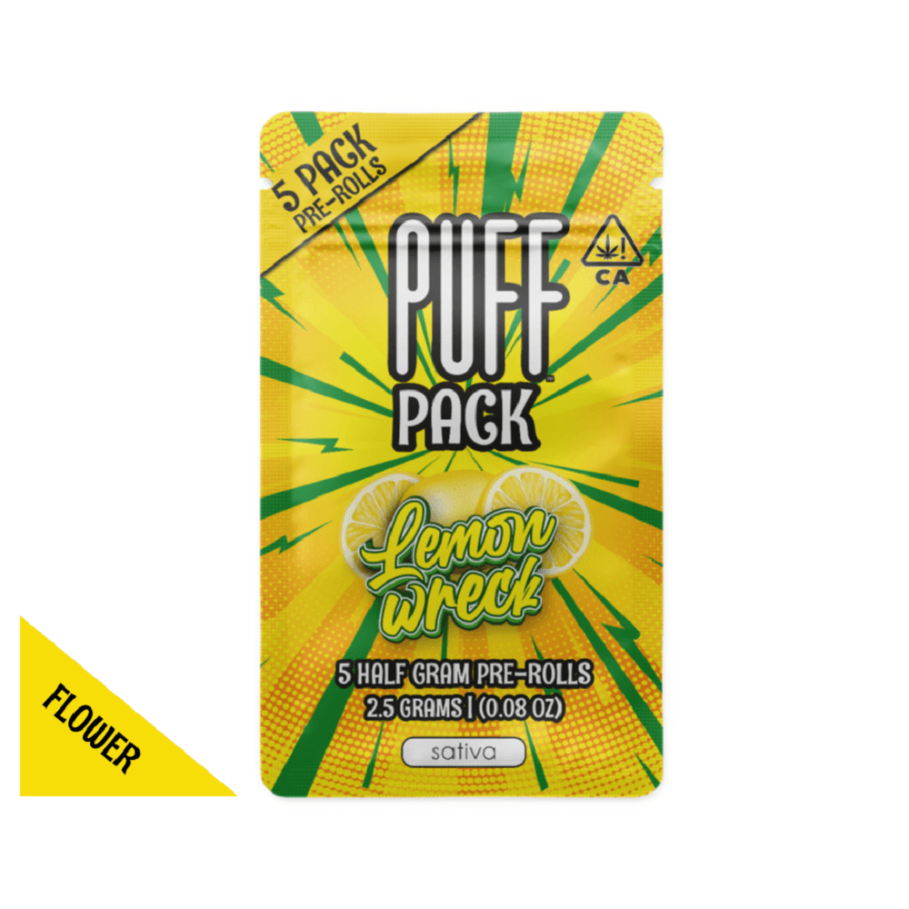 Lemon Wreck - sativa - 5 pack pre-rolls - 2.5 gram - PUFF | Treehouse Cannabis