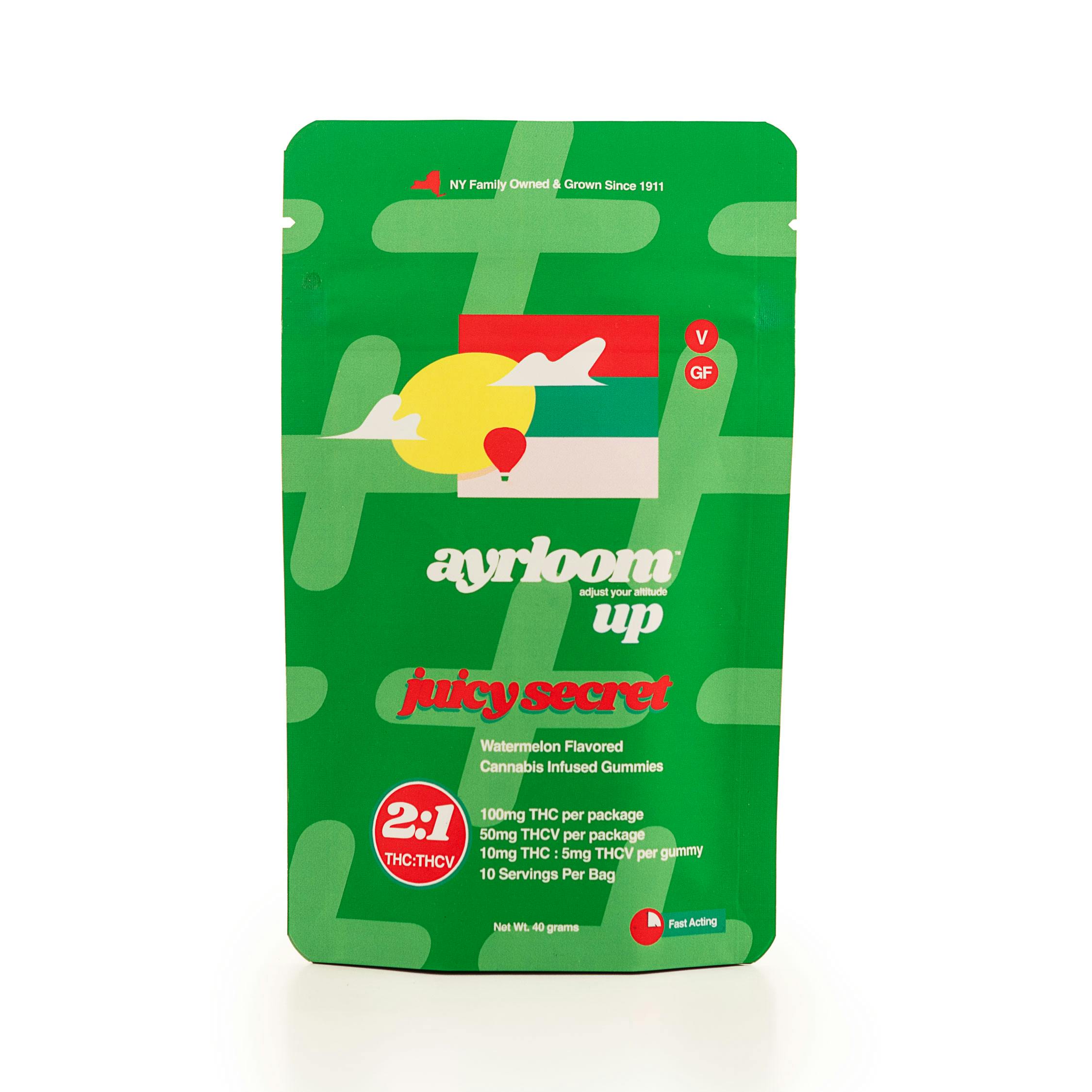 Juicy Secret 2:1 Gummies • 10 Pack - ayrloom | Treehouse Cannabis - Weed delivery for New York