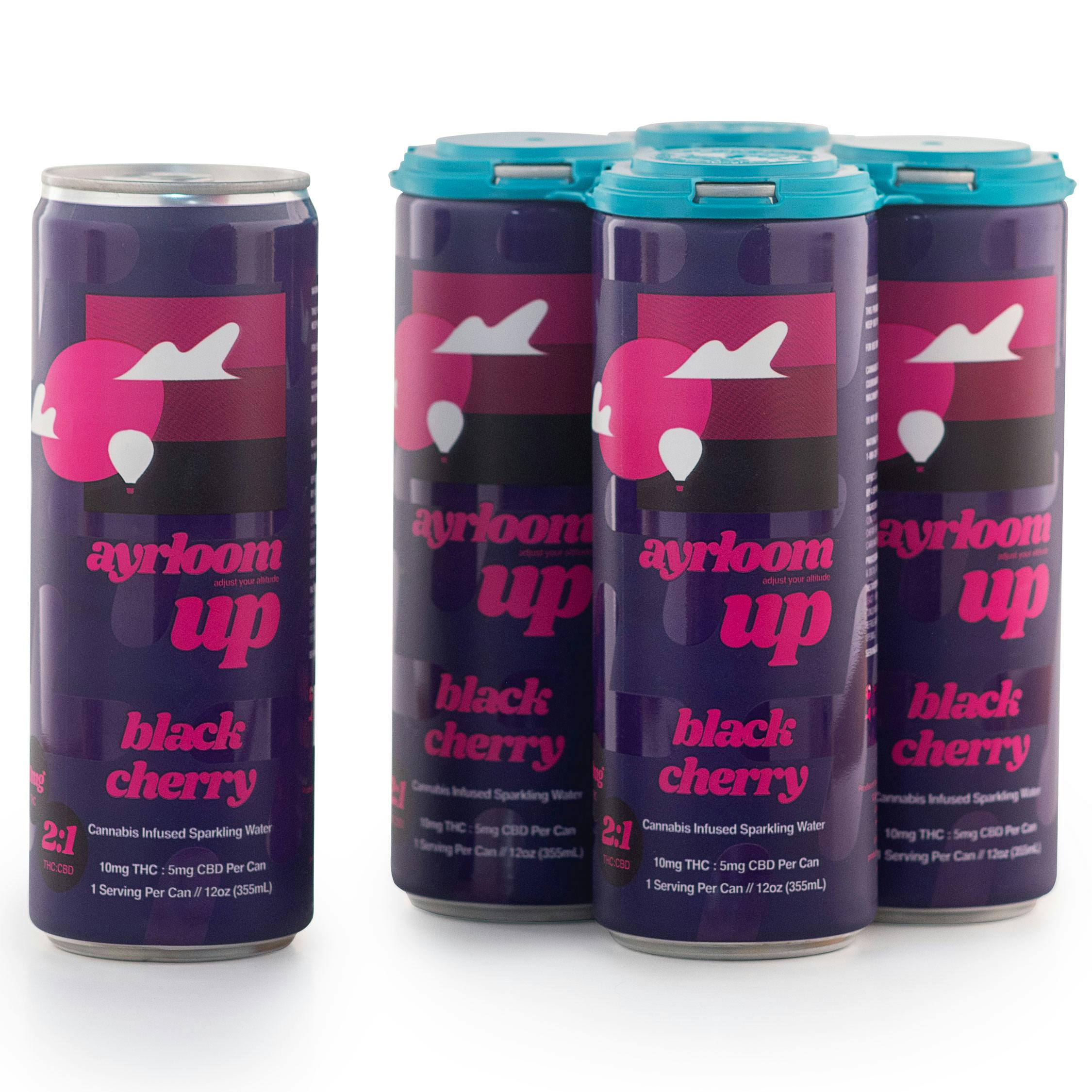 Black Cherry 2:1 Infused Beverage • 4 Pack - ayrloom - EDIBLES - Rockland County Weed Delivery | Treehouse Cannabis