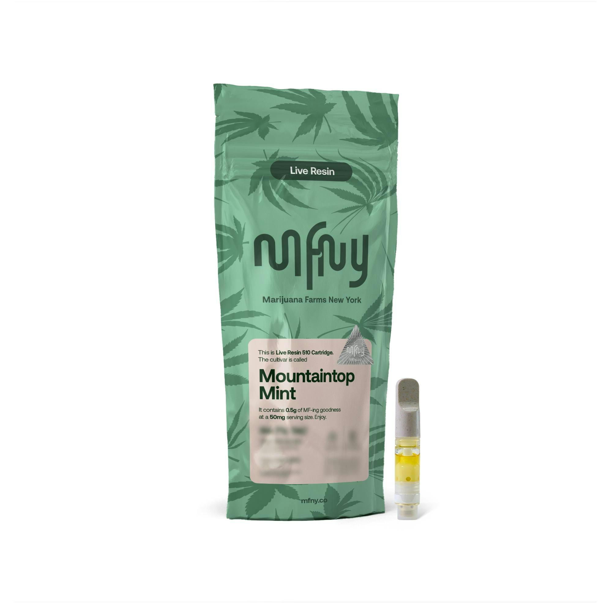 Mountaintop Mint Live Resin • Cartridge • .5g - MFNY - VAPORIZERS - Rockland County Weed Delivery | Treehouse Cannabis