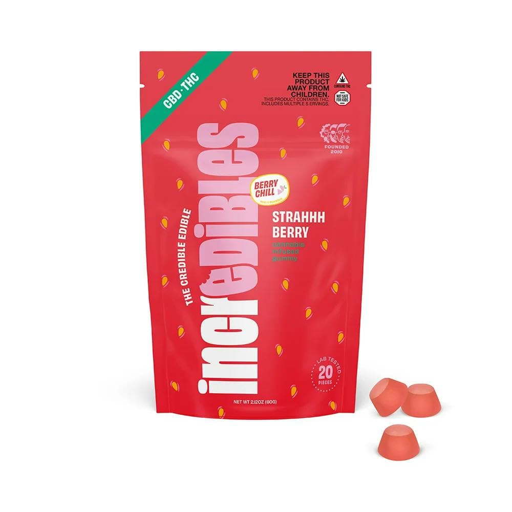 Strahhhberry Gummies • 10 Pack (1:1 THC:CBD) - Incredibles | Treehouse Cannabis