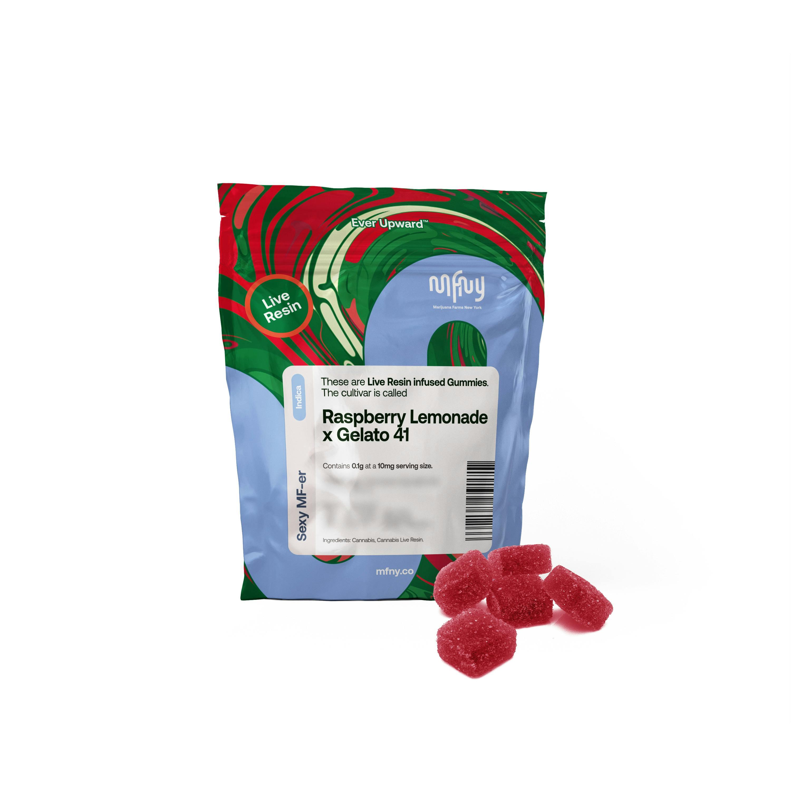 product image for Raspberry Lemonade x Gelato 41 10 Pack Live Resin Gummies