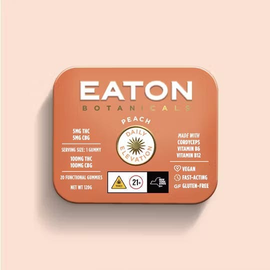 Daily Elevation Peach Gummies • 20 Pack - Eaton Botanicals - EDIBLES - Rockland County Weed Delivery | Treehouse Cannabis