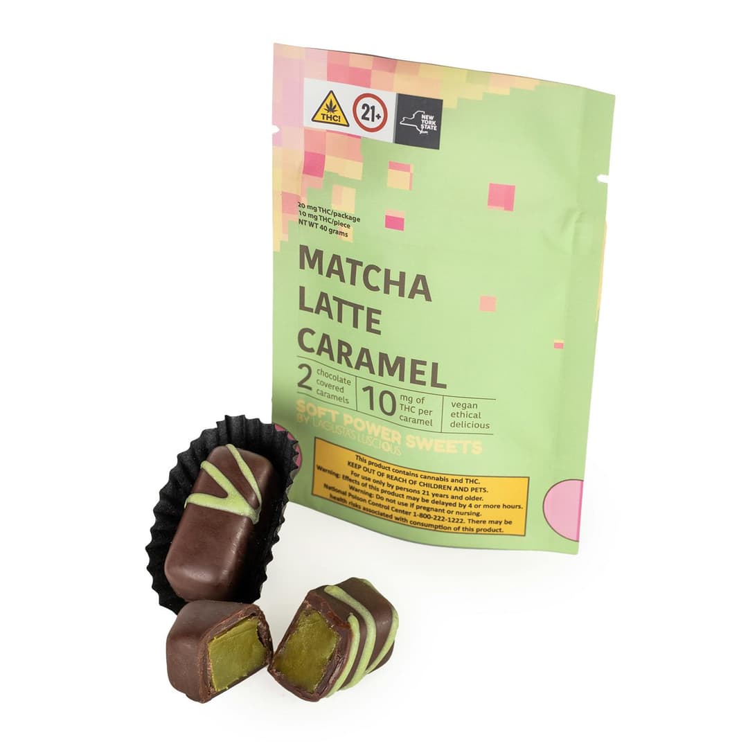 Matcha Caramel Latte • 2 Pack Chocolates • 20mg - Soft Power Sweets | Treehouse Cannabis