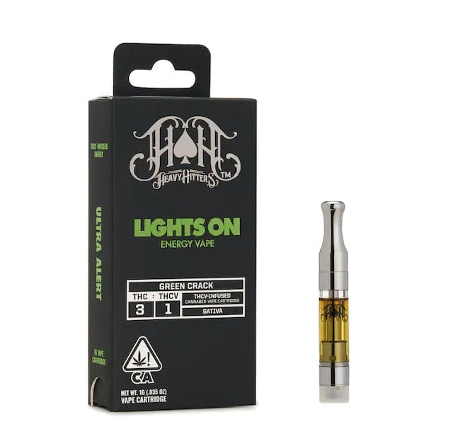 Green Crack •"Lights On" THCV Energy • Cartridge • 1g - Heavy Hitters | Treehouse Cannabis