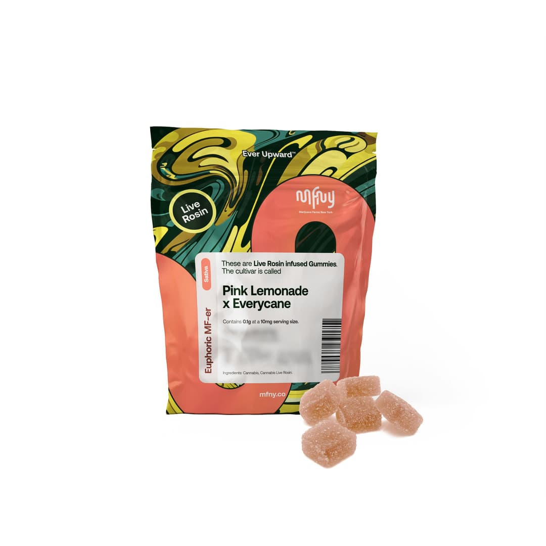 Pink Lemonade X Everycane • Live Rosin Gummies • 10 Pack • 100mg - MFNY | Treehouse Cannabis