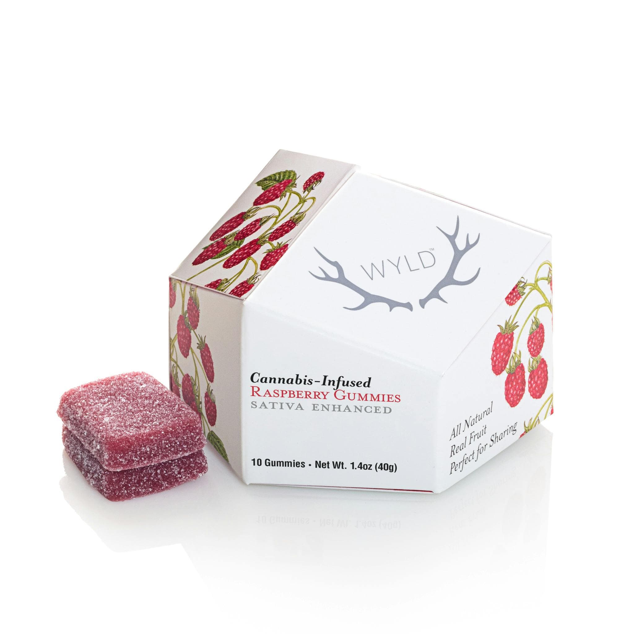 Raspberry Sativa Enhanced Gummies - Wyld