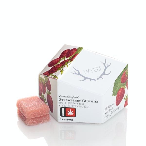 Strawberry 20:1 CBD + Hybrid Enhanced Gummies - Wyld | Treehouse Cannabis