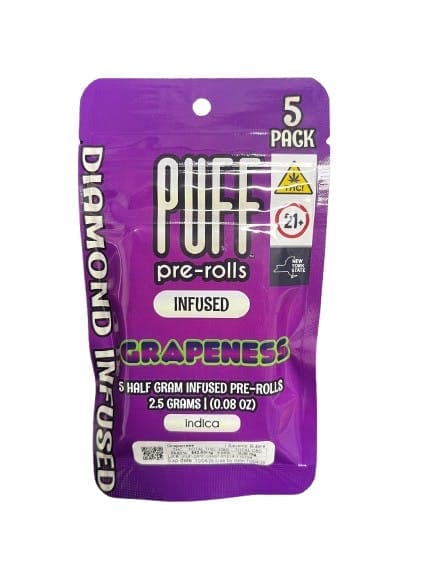 product image for Grapeness 5 Pack Diamond Infused Pre-Rolls 2.5g