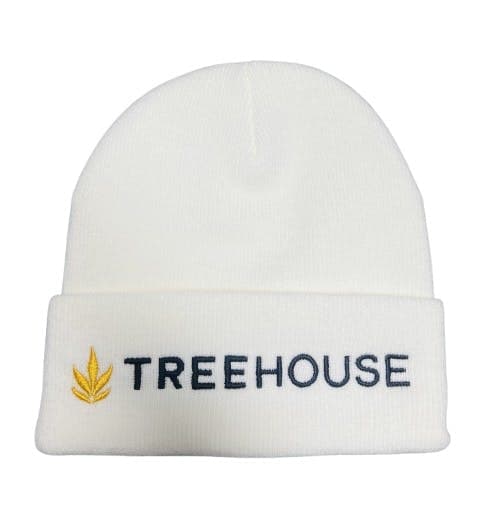 Treehouse Beanie Hat • White -  | Treehouse Cannabis