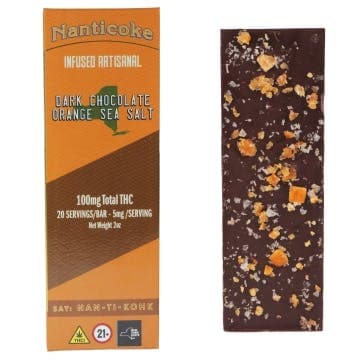 Dark Chocolate Orange Sea Salt • Chocolate Bar • 100mg - Nanticoke | Treehouse Cannabis