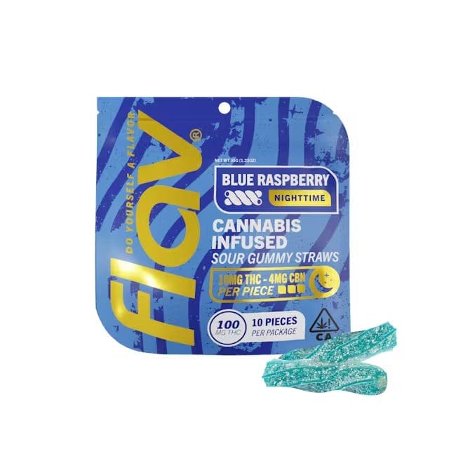 product image for Blue Raspberry Nighttime CBN Gummies 10 Pack THC: 100mg