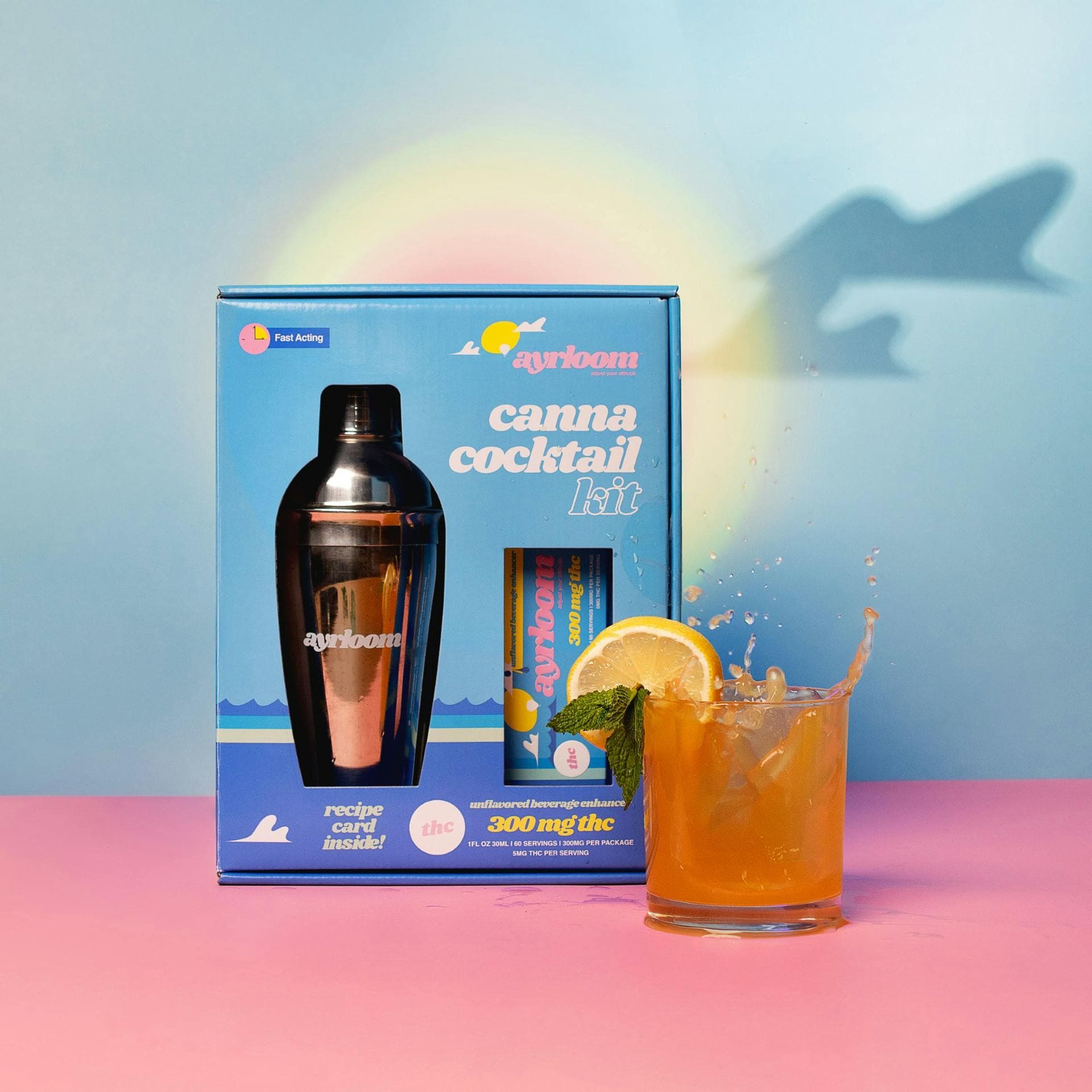 product image for Branded Cocktail Shaker + 300mg Beverage Enhancer Tincture Kit