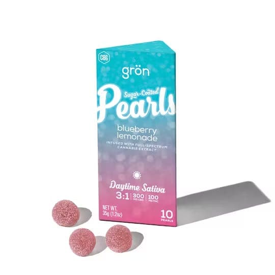 Blueberry Lemonade Pearls 3:1 • 10 Pack • Gummies • THC:100mg, CBD: 300mg - Gron | Treehouse Cannabis