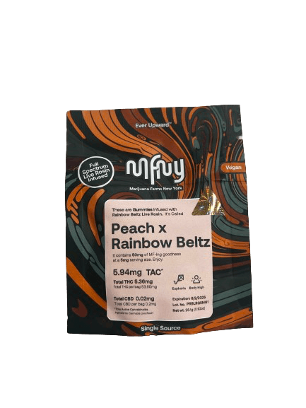 Peach x Rainbow Beltz Gummies Live Rosin • 10 Pack 50mg - MFNY - EDIBLES - Rockland County Weed Delivery | Treehouse Cannabis