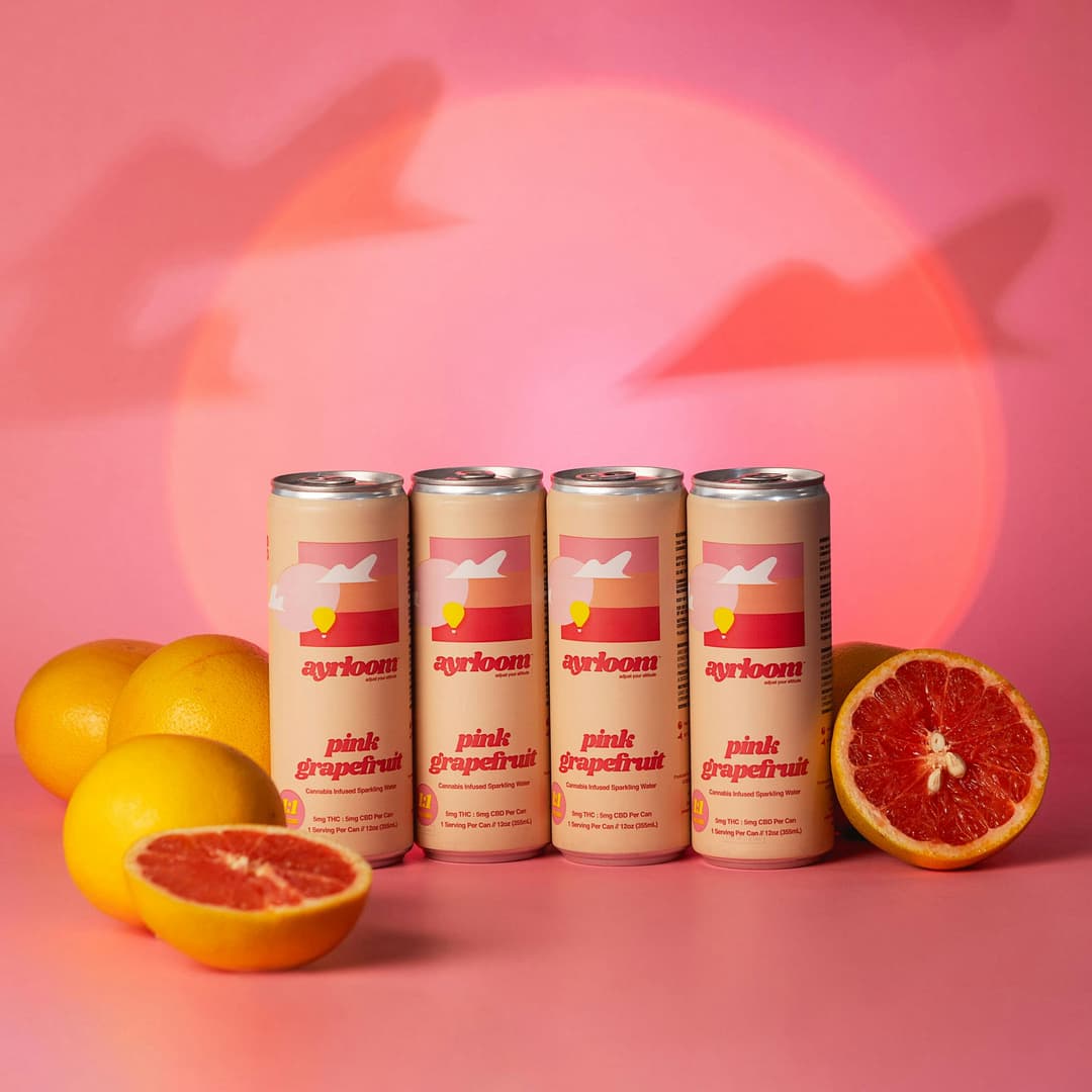 Pink Grapefruit 1:1 • Infused Sparkling Water • 5mg THC:5mg CBD - ayrloom | Treehouse Cannabis