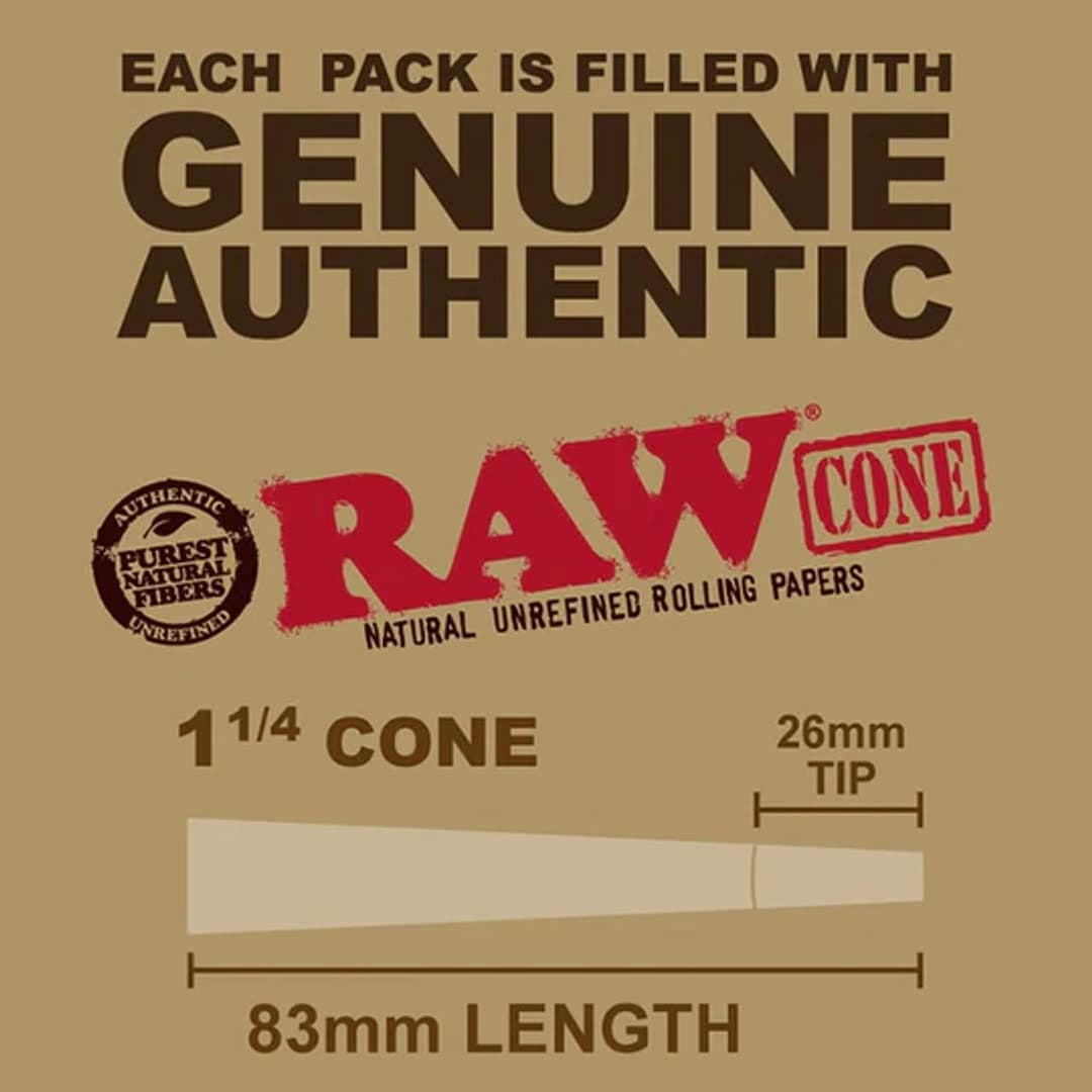 Raw Classic • Cones 1 1/4 • 6 Pack - RAW | Treehouse Cannabis