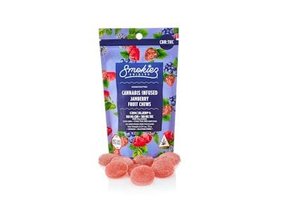 CBN:THC 1:1 Jamberry 100mg CBN:100mg THC Fruit Chews - Smokiez Edibles | Treehouse Cannabis