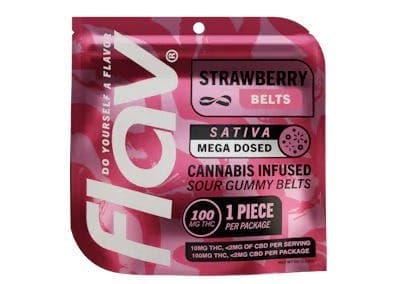 Strawberry Belts Mega Dosed • 100mg - Flav | Treehouse Cannabis