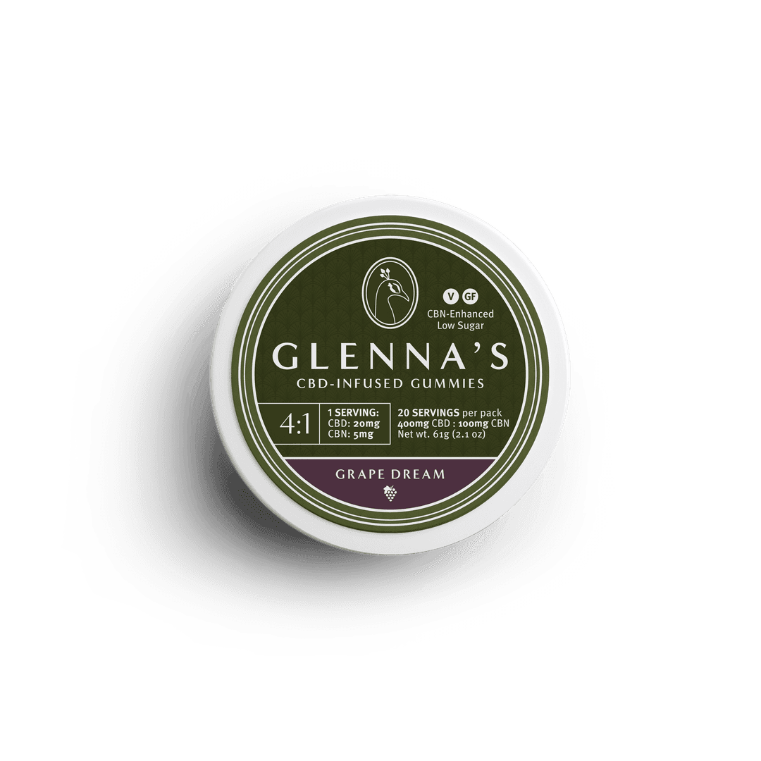 Grape Dream 4:1 CBD/CBN Gummies • 20 Pack - Glenna's | Treehouse Cannabis