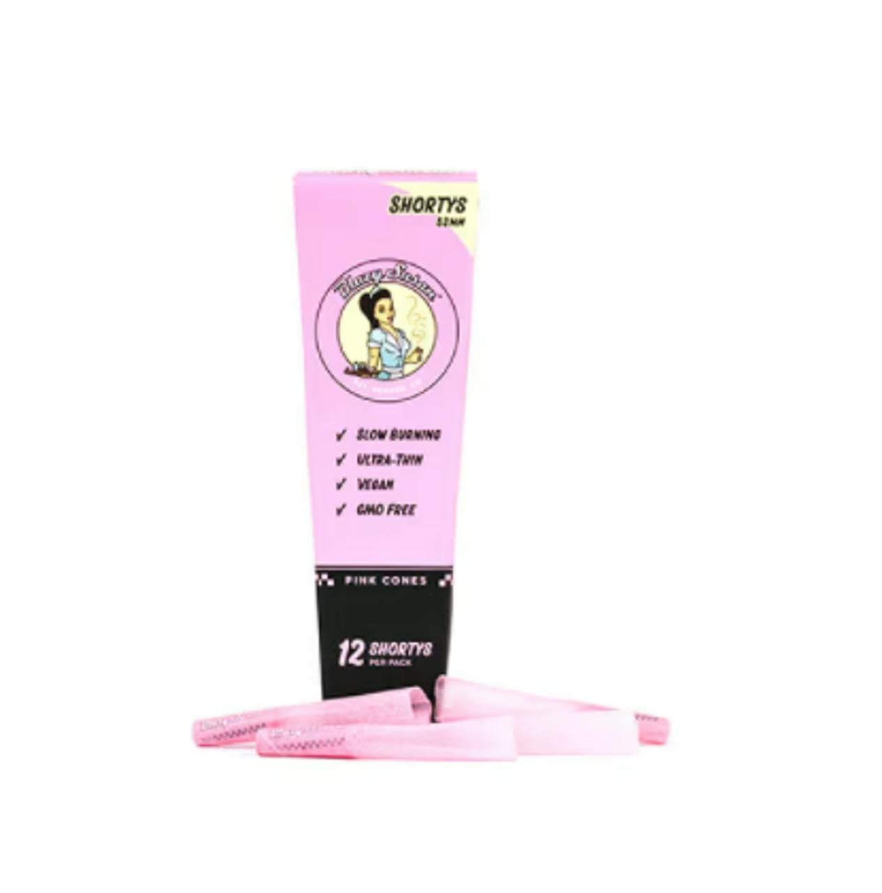 Pink Pre-Rolled Cones 53mm 12 Pack - Blazy Suzan