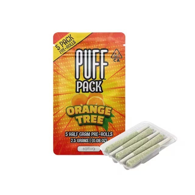 Orange Tree - sativa - 5 pack pre-rolls - 2.5 gram - PUFF | Treehouse Cannabis