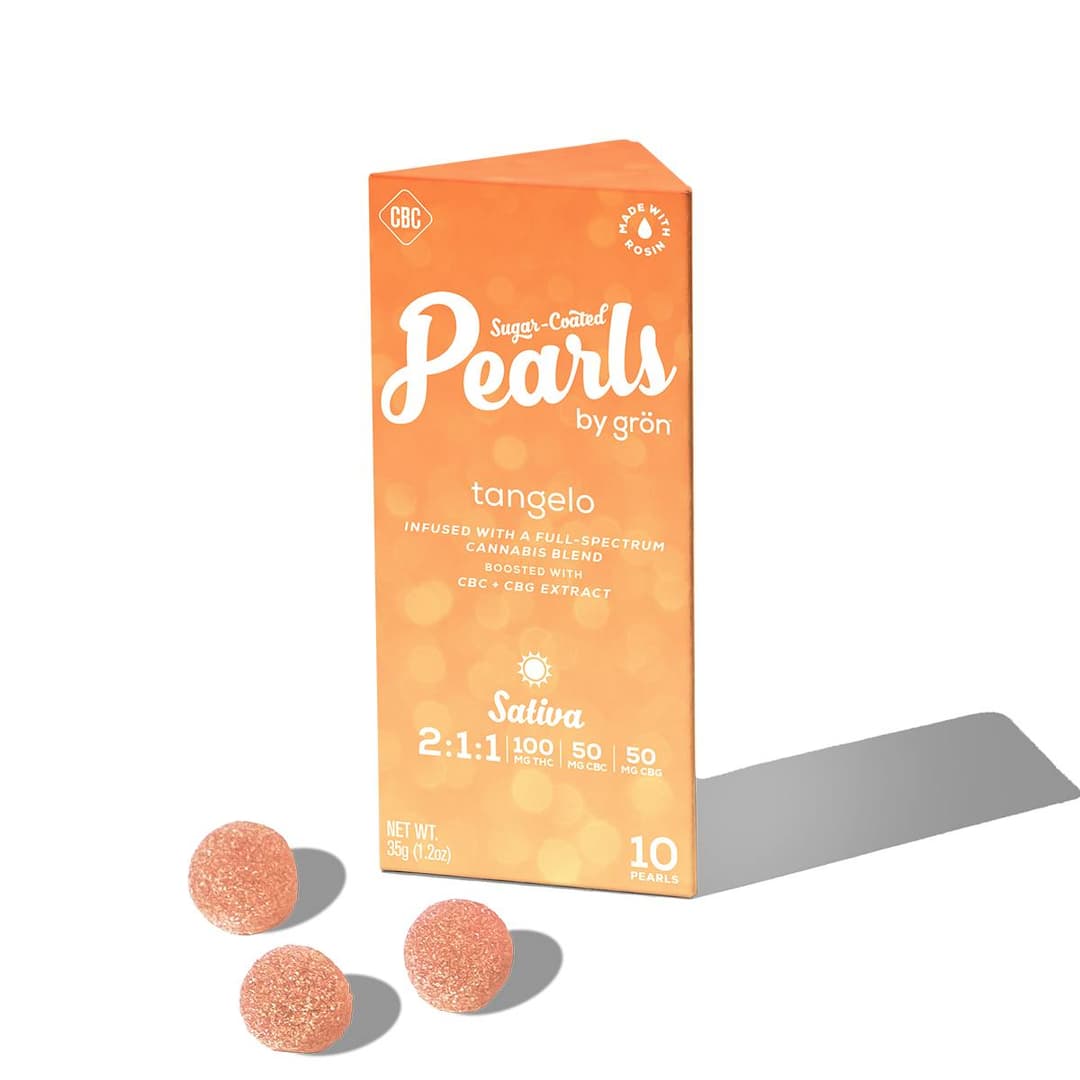 Tangelo Pearls 2:1:1 THC:CBC:CBG • 10 Pack Gummies • 200mg - Grön | Treehouse Cannabis