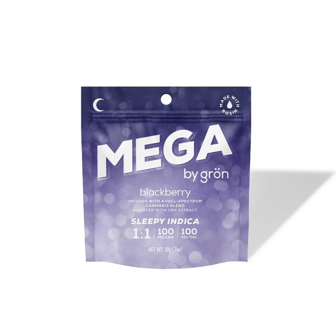 Blackberry Mega Pearl 1:1 • Single Gummy • 100mg - Gron | Treehouse Cannabis