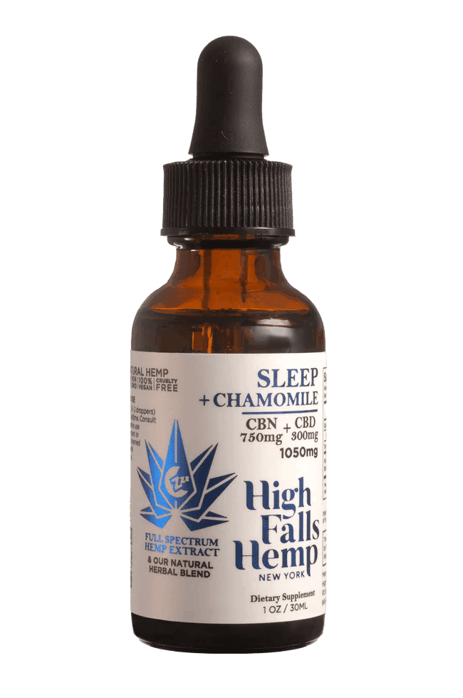 Sleep + Chamomile Full Spectrum CBD Tincture • 750mg CBN • 300mg CBD - High Falls Canna | Treehouse Cannabis