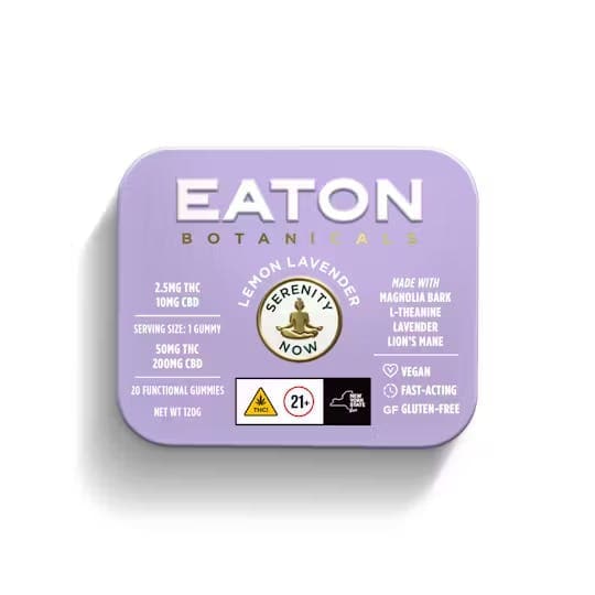 product image for Serenity Now Lemon Lavender Gummies Eaton Botanicals 20 pack 100mg