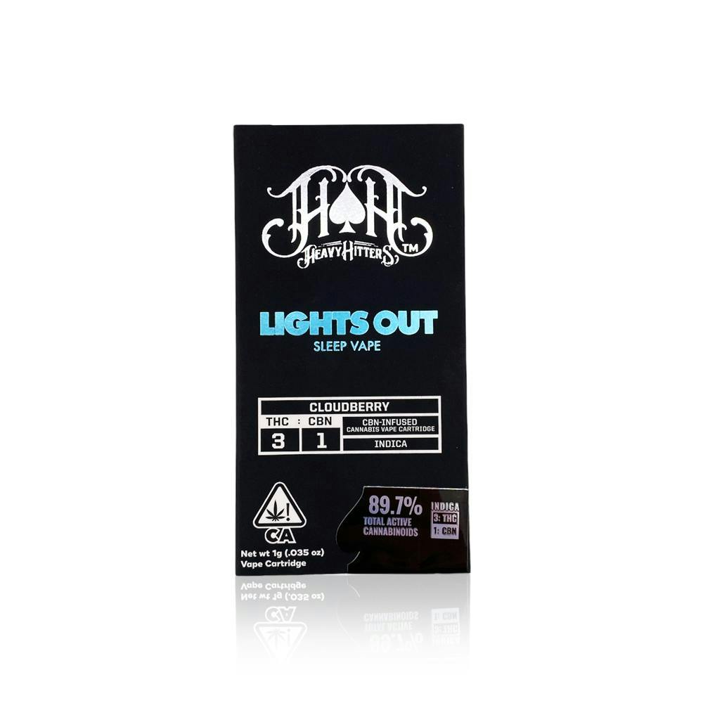 Cloudberry Lights Out CBN Sleep Vape | Heavy Hitters | Cartridge - Heavy Hitters - VAPORIZERS - Rockland County Weed Delivery | Treehouse Cannabis