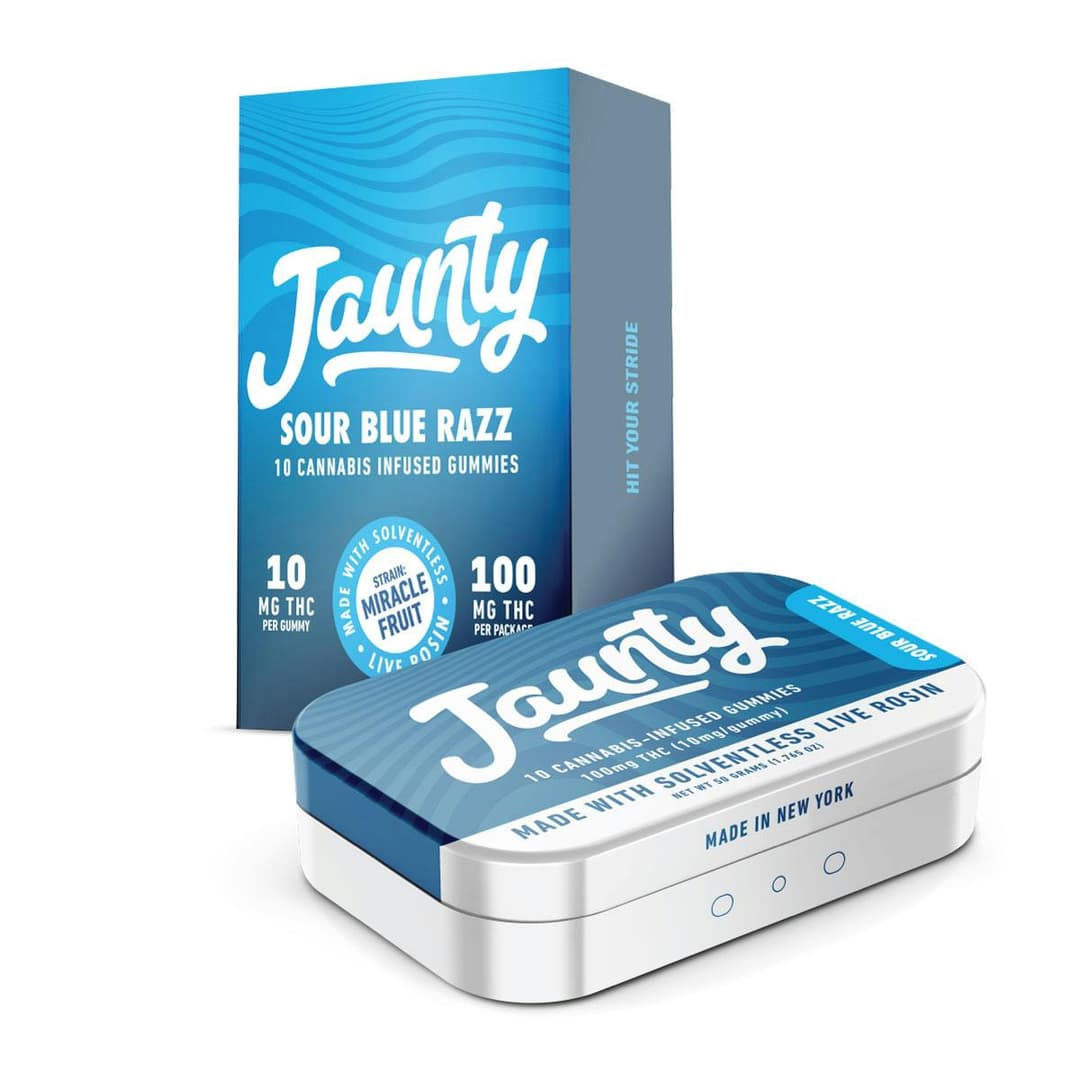 Sour Blue Razz • Live Rosin • 100mg • 10pk - Jaunty | Treehouse Cannabis