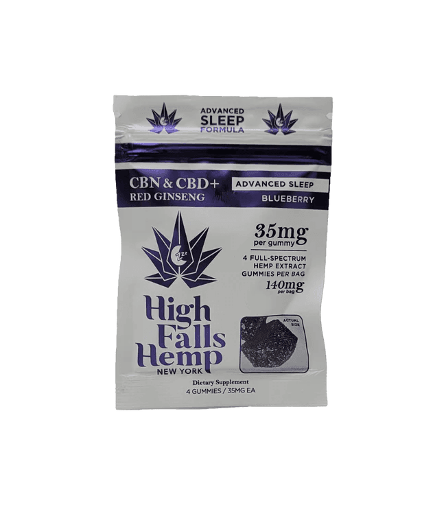 Advance Sleep CBN+CBD Blueberry Gummies • 4 Pack • 140mg - High Falls Canna | Treehouse Cannabis