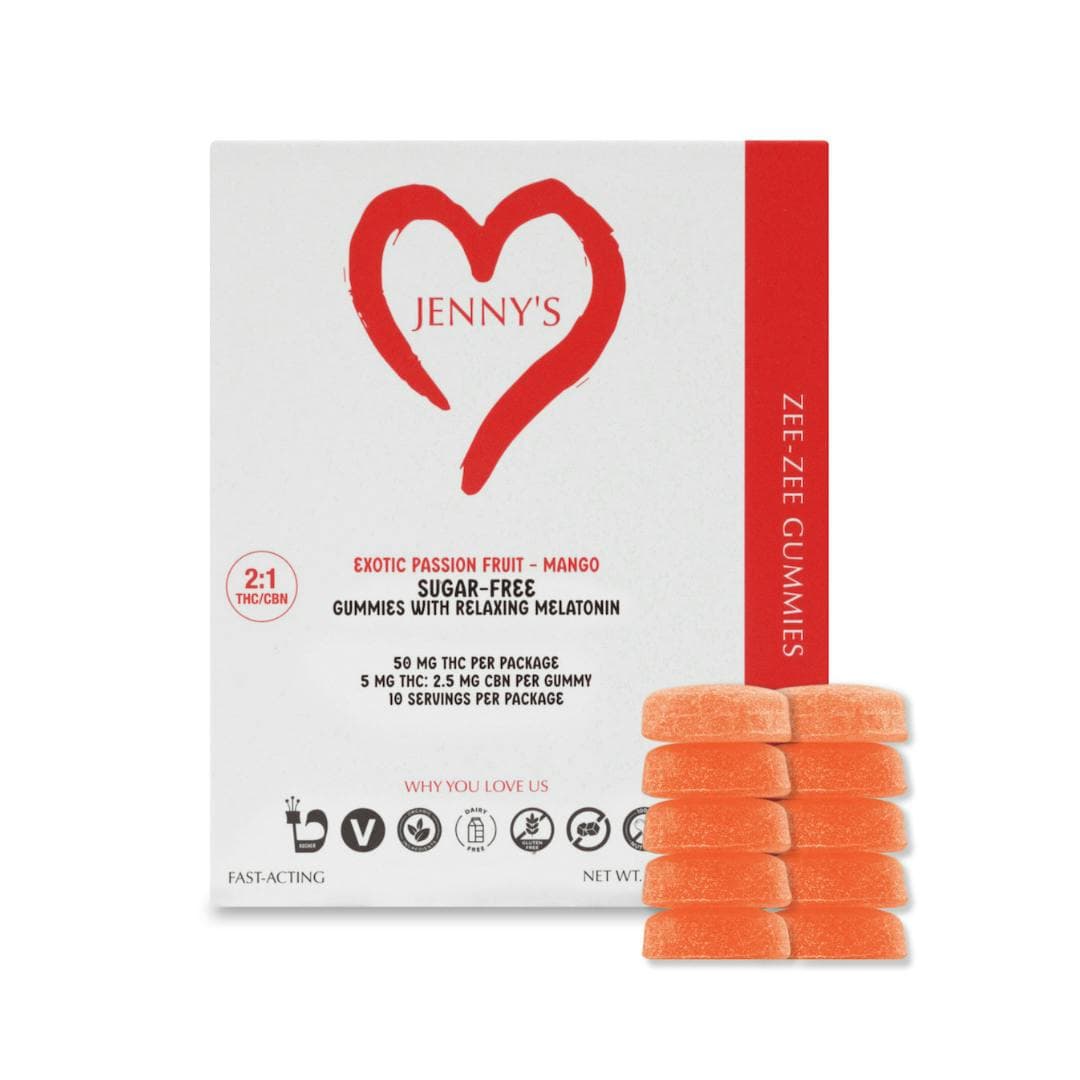 Exotic Passion Fruit ZEE-ZEE Gummies • 10 pack - Jenny's Baked at Home | Treehouse Cannabis