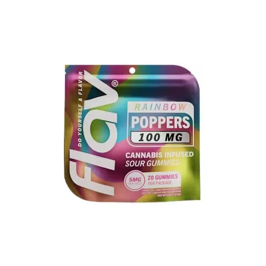 product image for Rainbow Sour Poppers Flav 20 pack 100mg