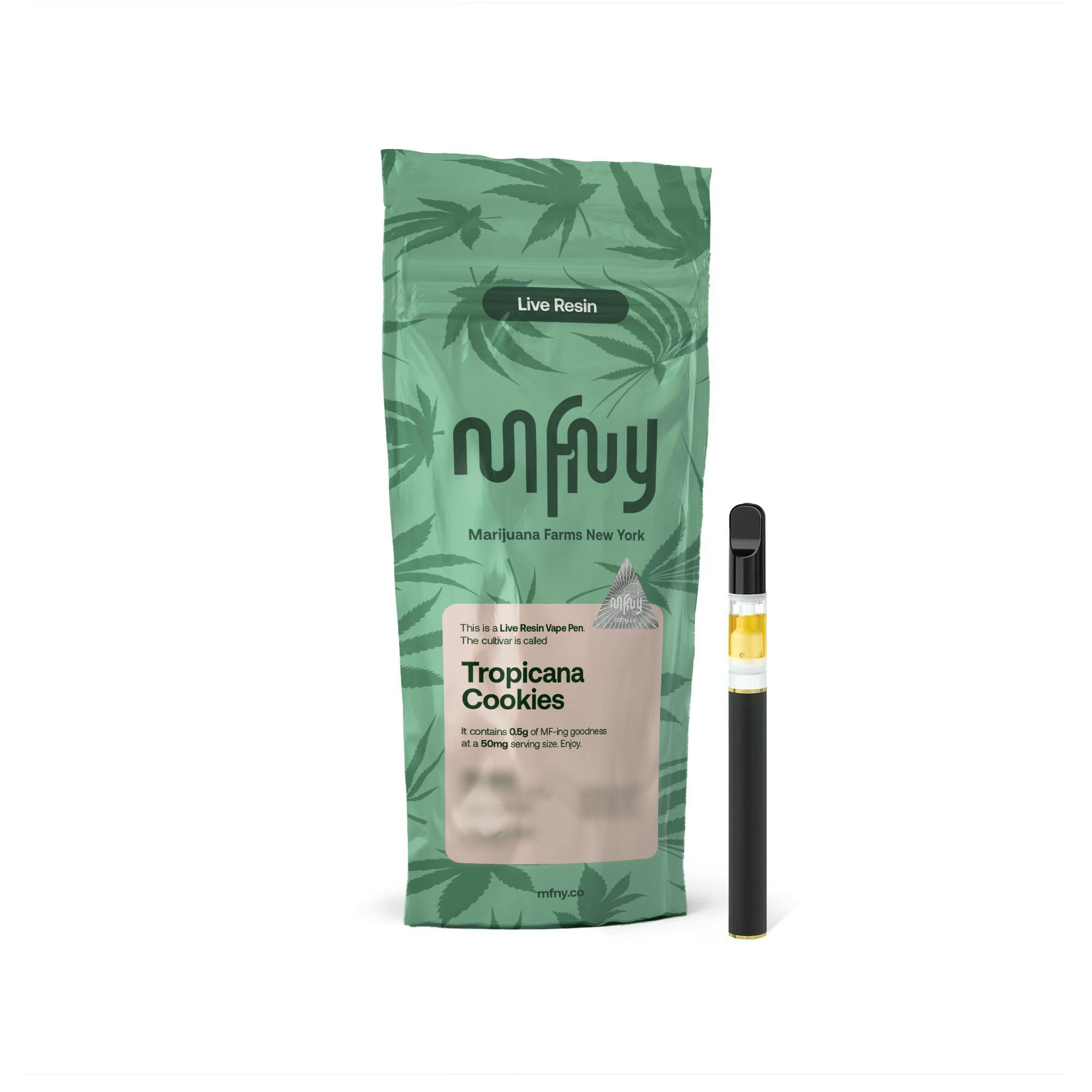 Tropicana Cookies • Live Resin • Disposable Vape Pen • .5g - MFNY | Treehouse Cannabis - Weed delivery for New York