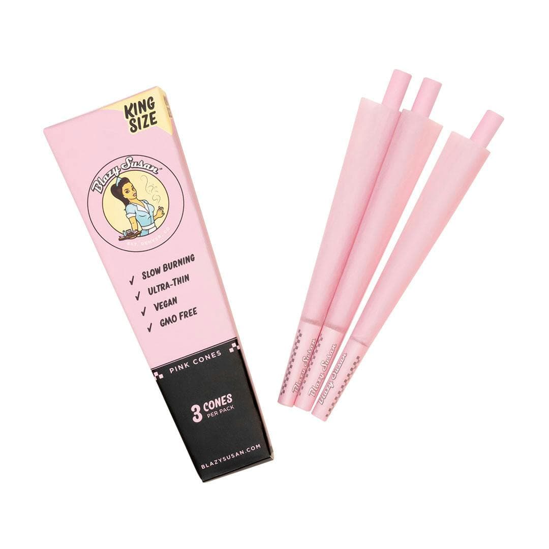 King Size Pink Pre Rolled Cones • 3 Pack - Blazy Susan | Treehouse Cannabis