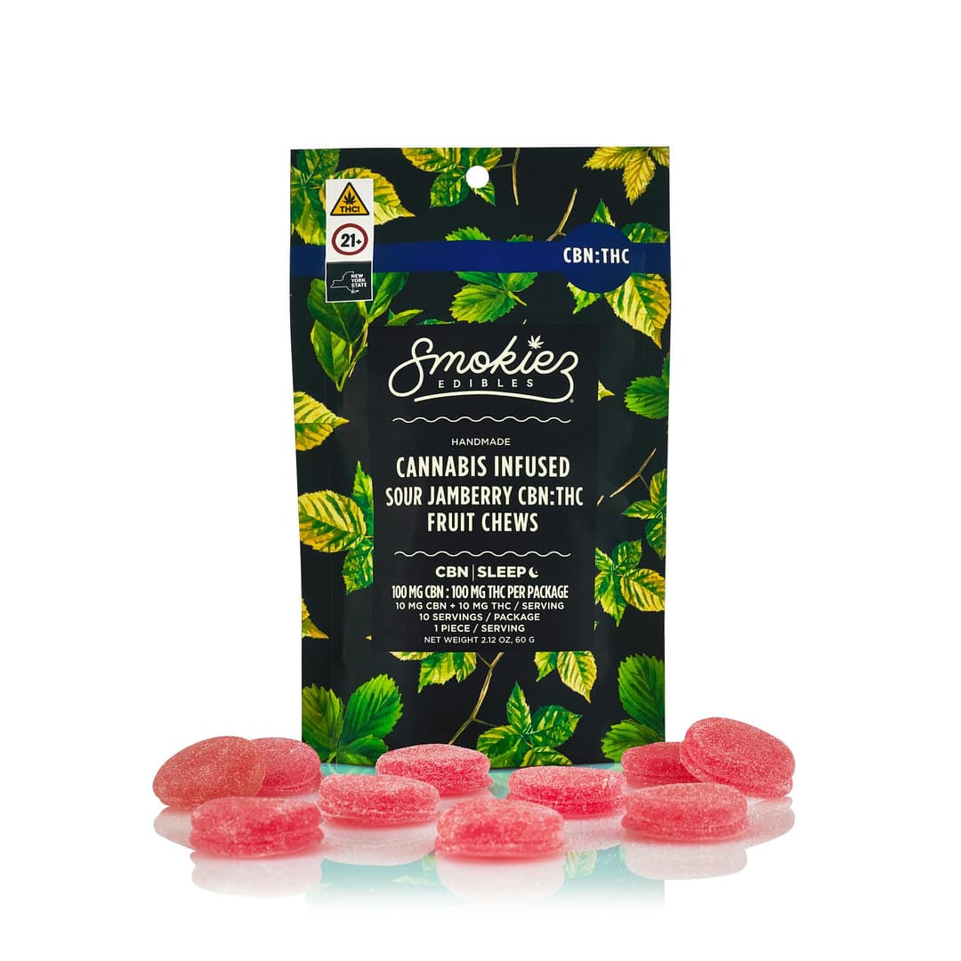 Sour Jamberry 1:1 • 10 Pack Gummies • 100mg - Smokiez Edibles | Treehouse Cannabis