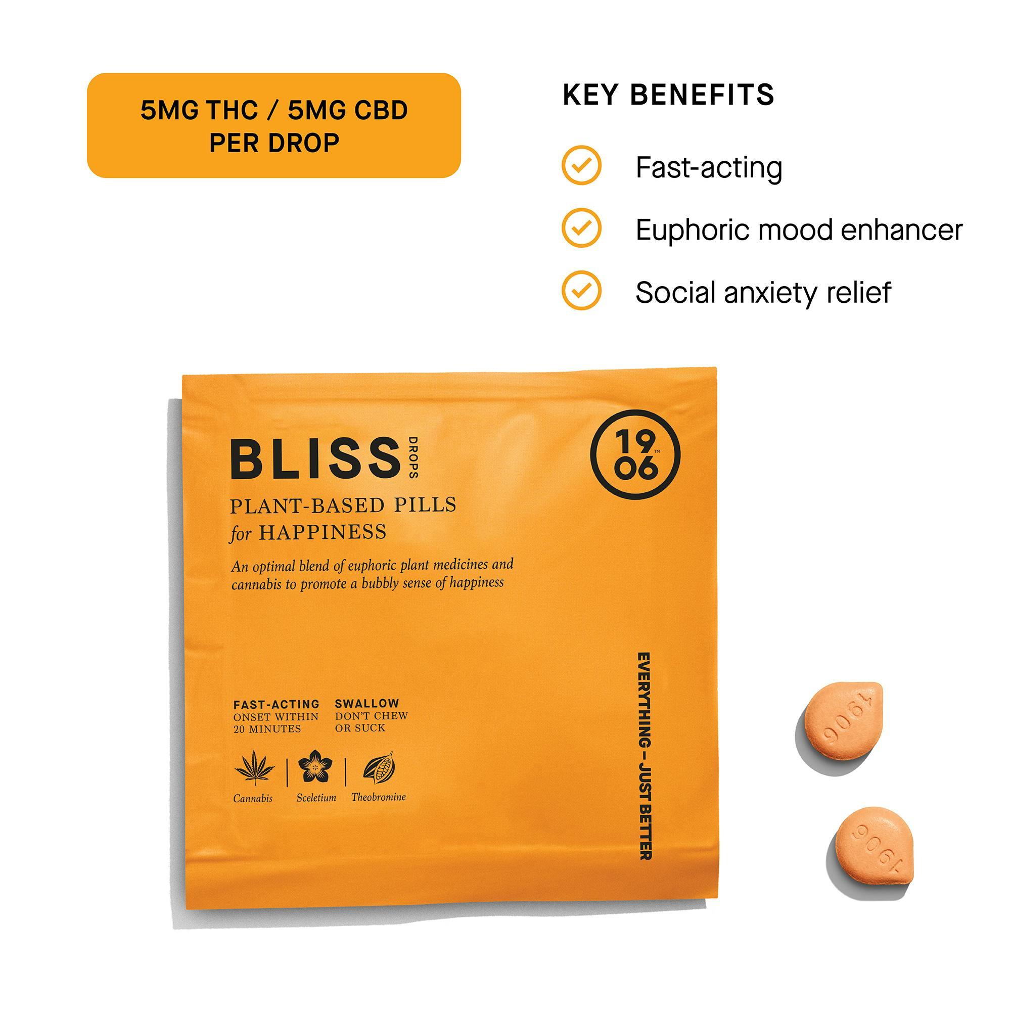 product image for Bliss Tablets 2-pack 10mg THC:10mg CBD 1906