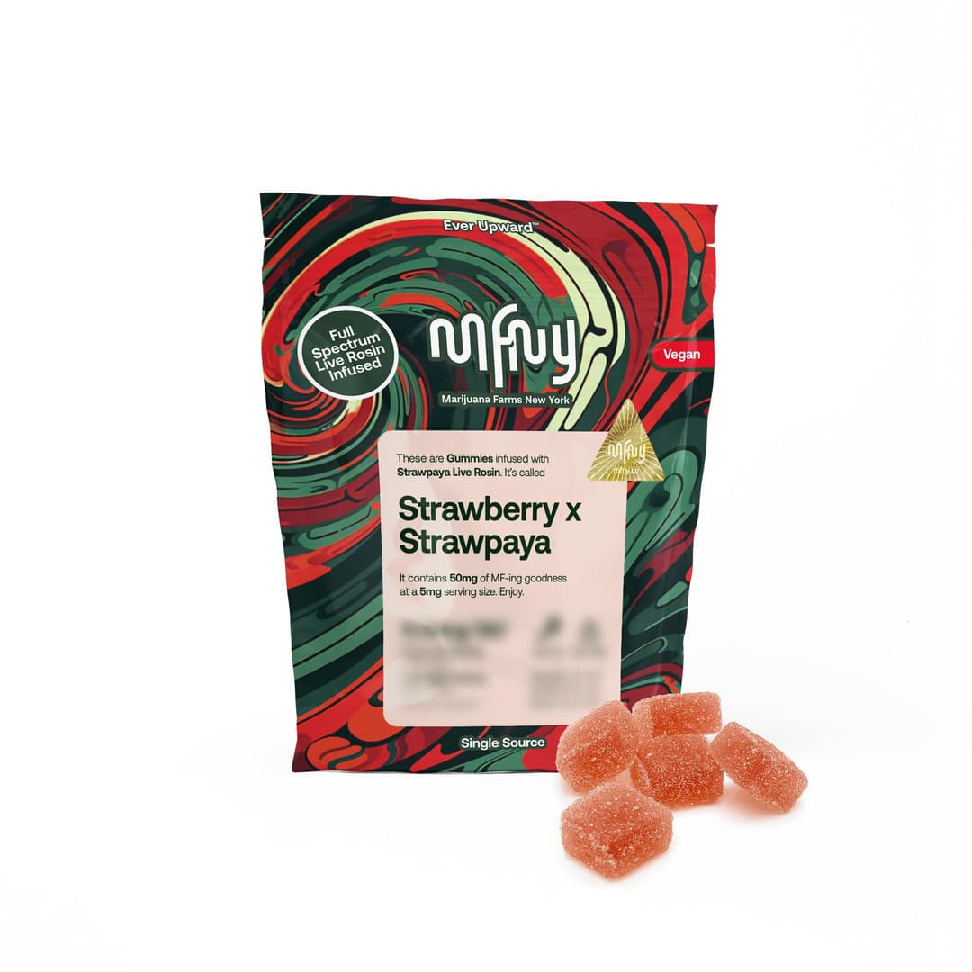 Strawberry x Strawpaya Live Rosin Gummies • 10 Pack - MFNY | Treehouse Cannabis