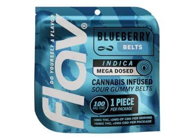 Blueberry Belts Mega Dosed • 100mg - Flav | Treehouse Cannabis