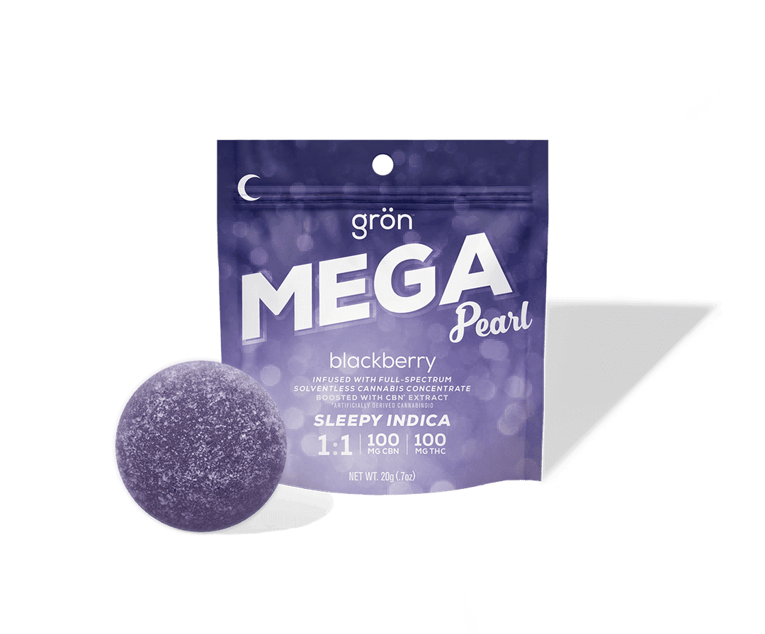 Blackberry Mega Pearl 1:1 • Single Gummy • 100mg - Gron | Treehouse Cannabis