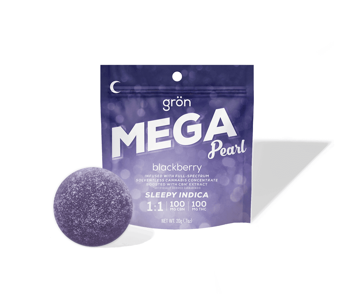 Blackberry Mega Pearl 1:1 Single Gummy 100mg - Gron