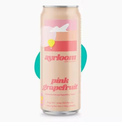 Pink Grapefruit • 1:1 Infused Sparkling Water • Single - ayrloom | Treehouse Cannabis - Weed delivery for New York