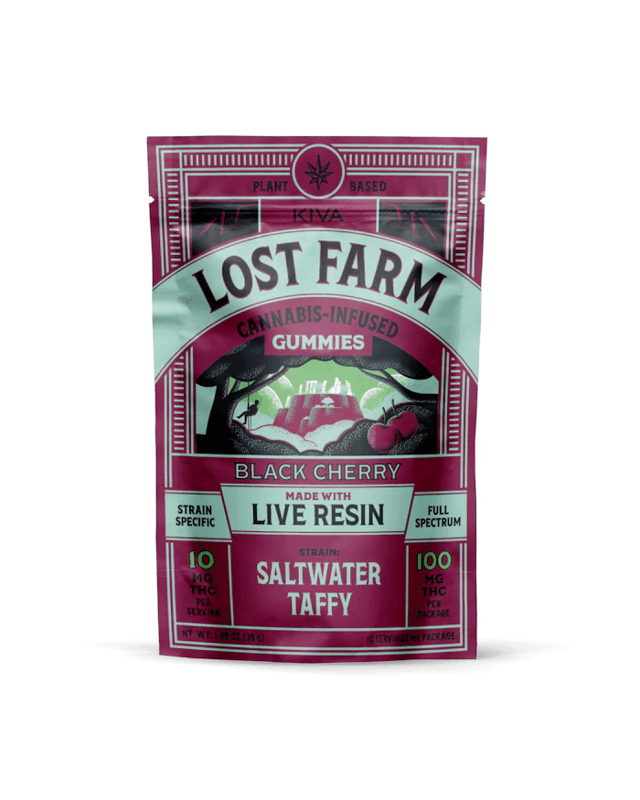 Black Cherry x Saltwater Taffy Live Resin • 10 Pack • Gummies • THC: 100mg - Lost Farm | Treehouse Cannabis