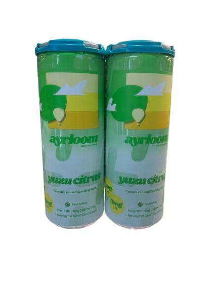 Yuzu Citrus 2:1 • Sparkling Water • 4 Pack • 12oz • THC: 40mg, CBD: 20mg - ayrloom | Treehouse Cannabis