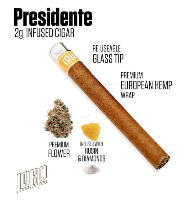 Slurricane • Infused Presidente XL Hemp Blunt • 2g - Lobo | Treehouse Cannabis